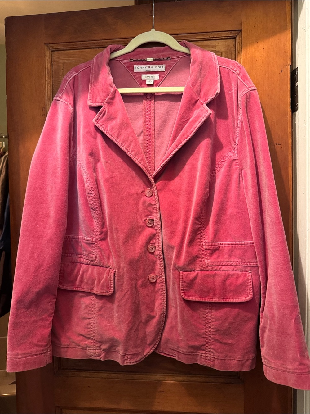 Tommy Hilfiger Pink Velvet Blazer